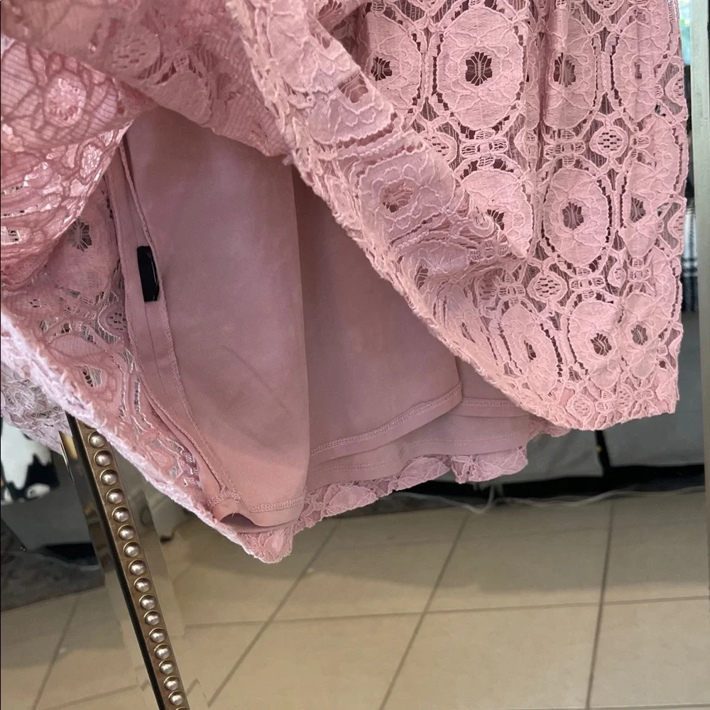 Ronni Nicole Blush Lace Mini Dress - Picture 6 of 6